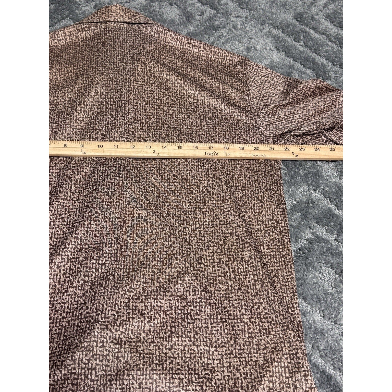 Vintage La Moda Acapulco Men's Brown Cream Short Sleeve Island Shirt Large