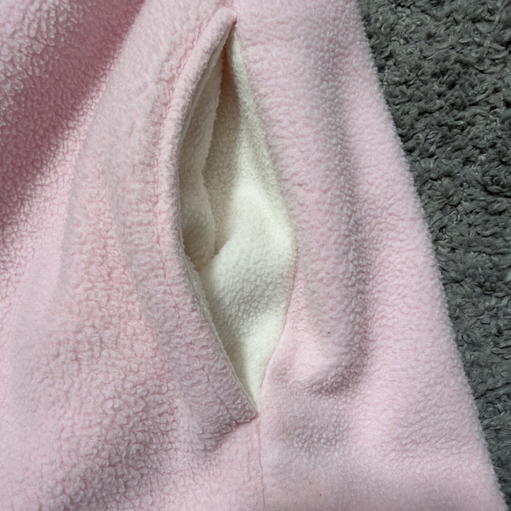 BIG DOGS Polar Dogs 1/4 Zip Soft Sweatshirt Fleece Women's Size L Pink Pullover