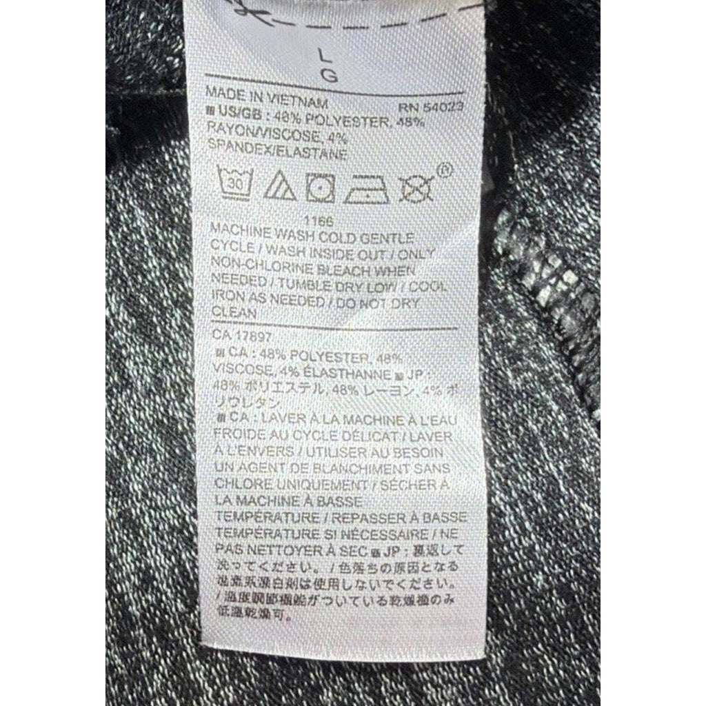 Banana Republic Sweater Large Women's Gray/Black Variegated Soft Knit Peplum