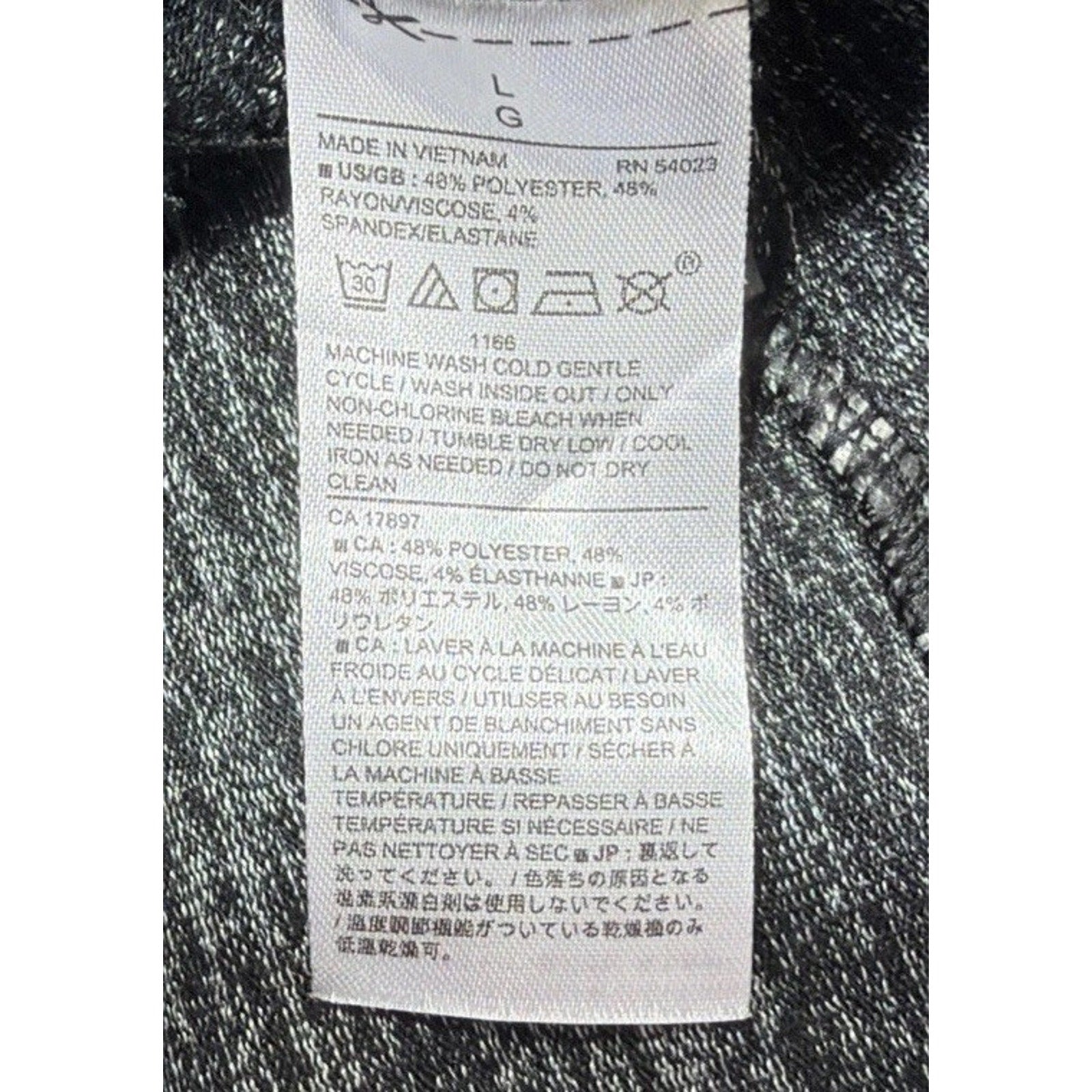 Banana Republic Sweater Large Women's Gray/Black Variegated Soft Knit Peplum