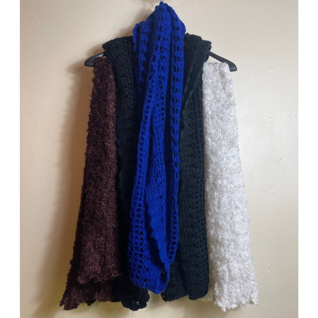 Bundle of 5 Scarves of Various Fabric Colors and Styles Infinity Wrap Warm