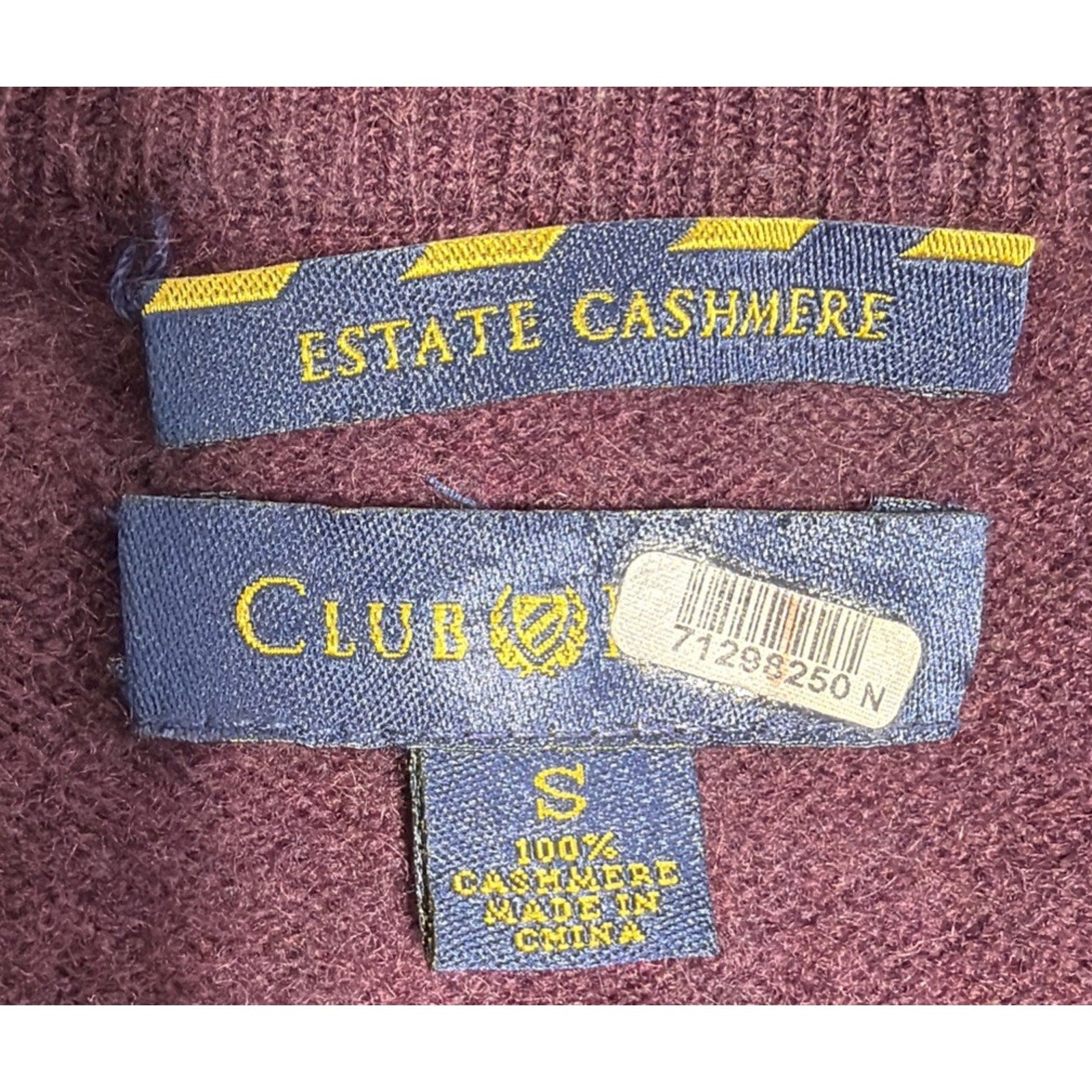 Club Room Estate Club Sweater Vest Small 100% Cashmere Casual Preppy Old Money