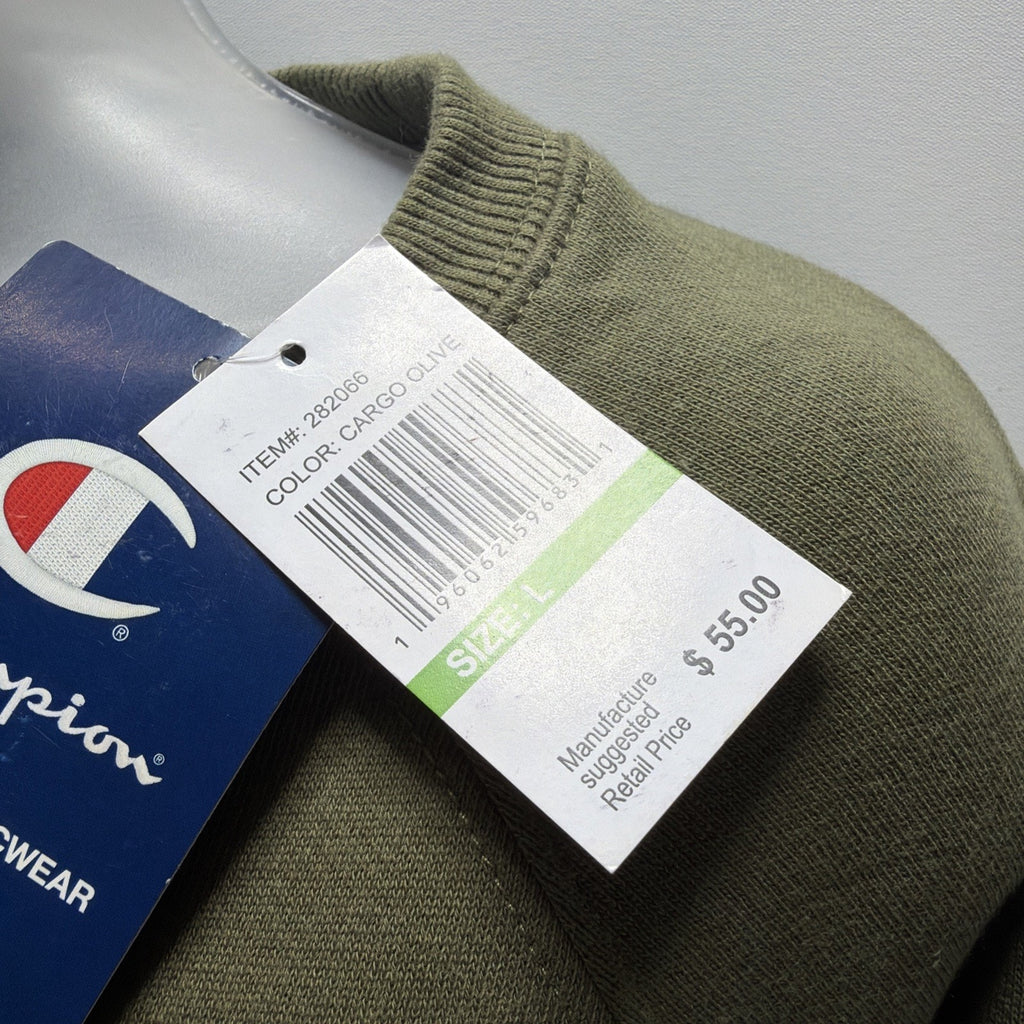 Champion Womens olive green pull over Super Soft Fleece sweater size Large NWT