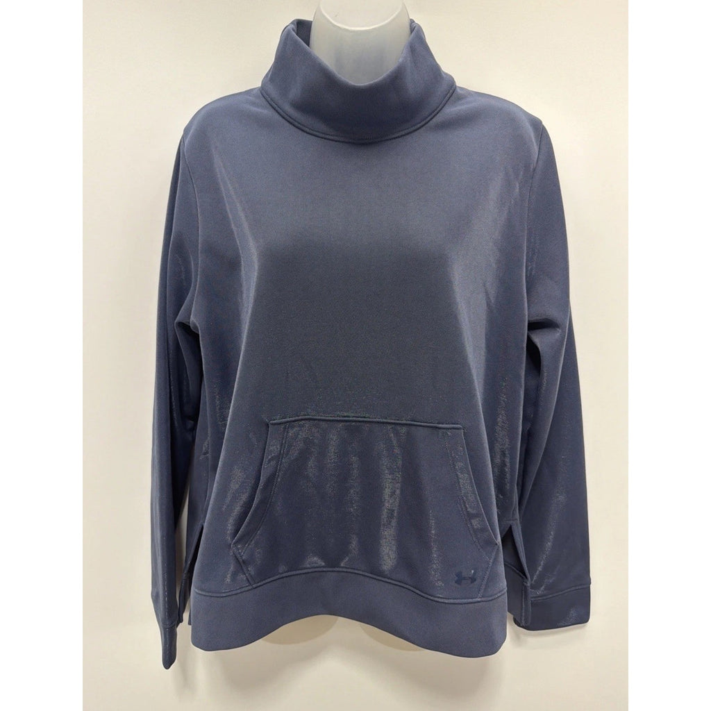 Under Armour Coldgear Loose Mirage Fleece Mock Neck Pullover Sweatshirt - L EUC