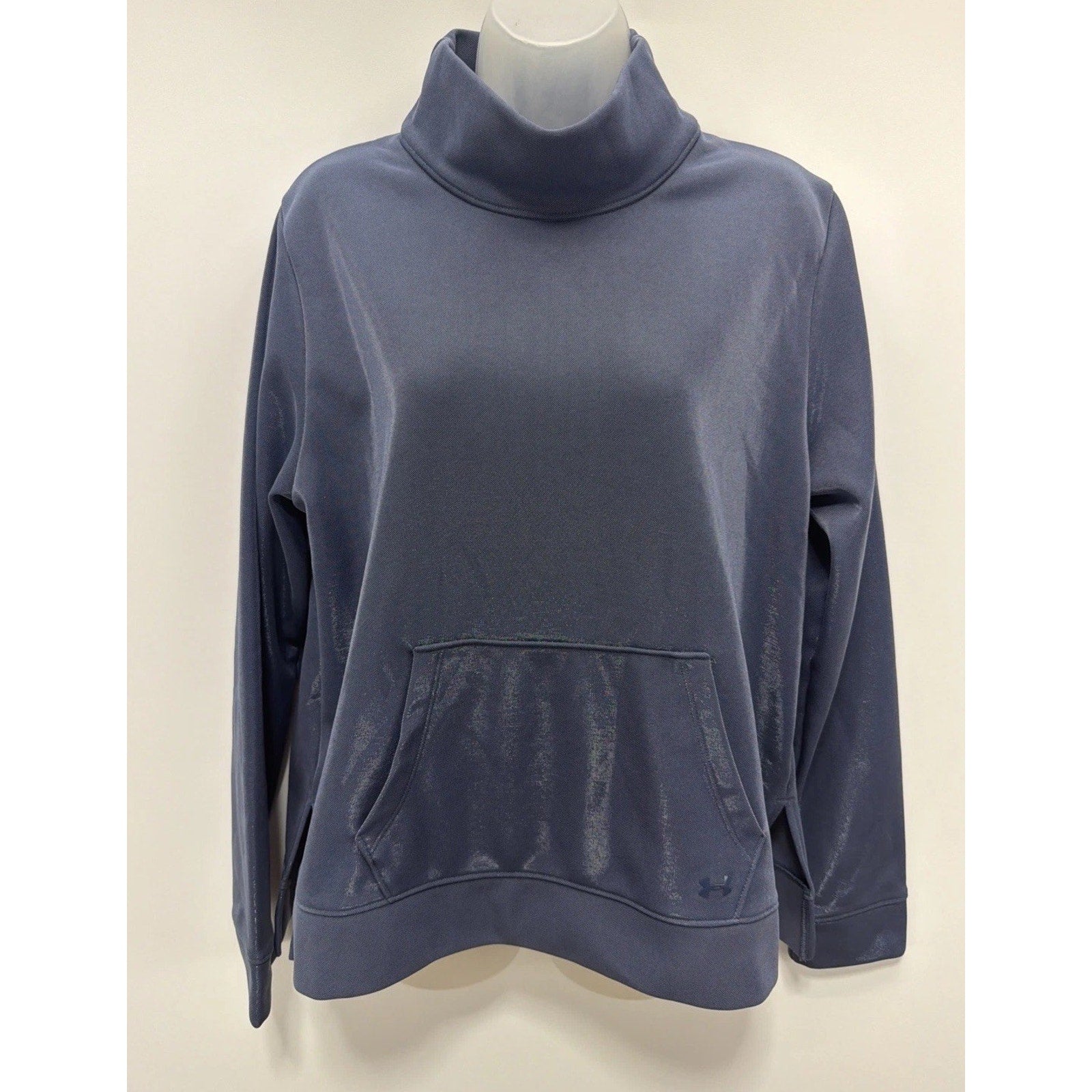 Under Armour Coldgear Loose Mirage Fleece Mock Neck Pullover Sweatshirt - L EUC