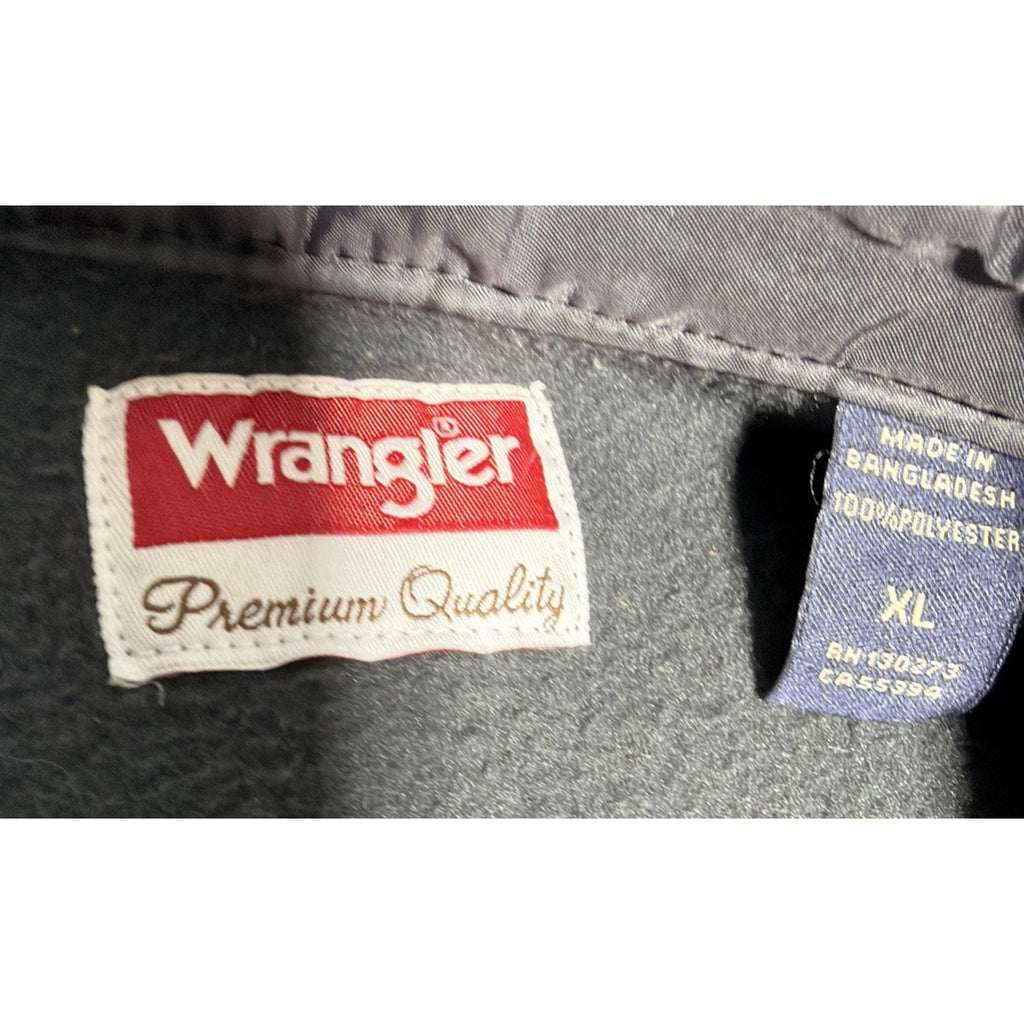 Wrangler Mens Slate Green Long Sleeve Polar Fleece Button Up Shirt Size XL