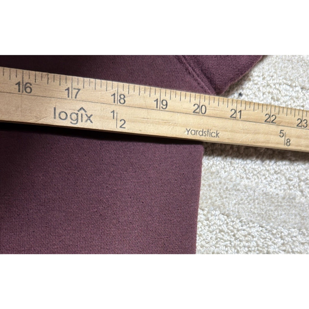 Eddie Bauer Soft Fleece Sweatshirt Shirt Crew Neck Burgundy Men's Size S