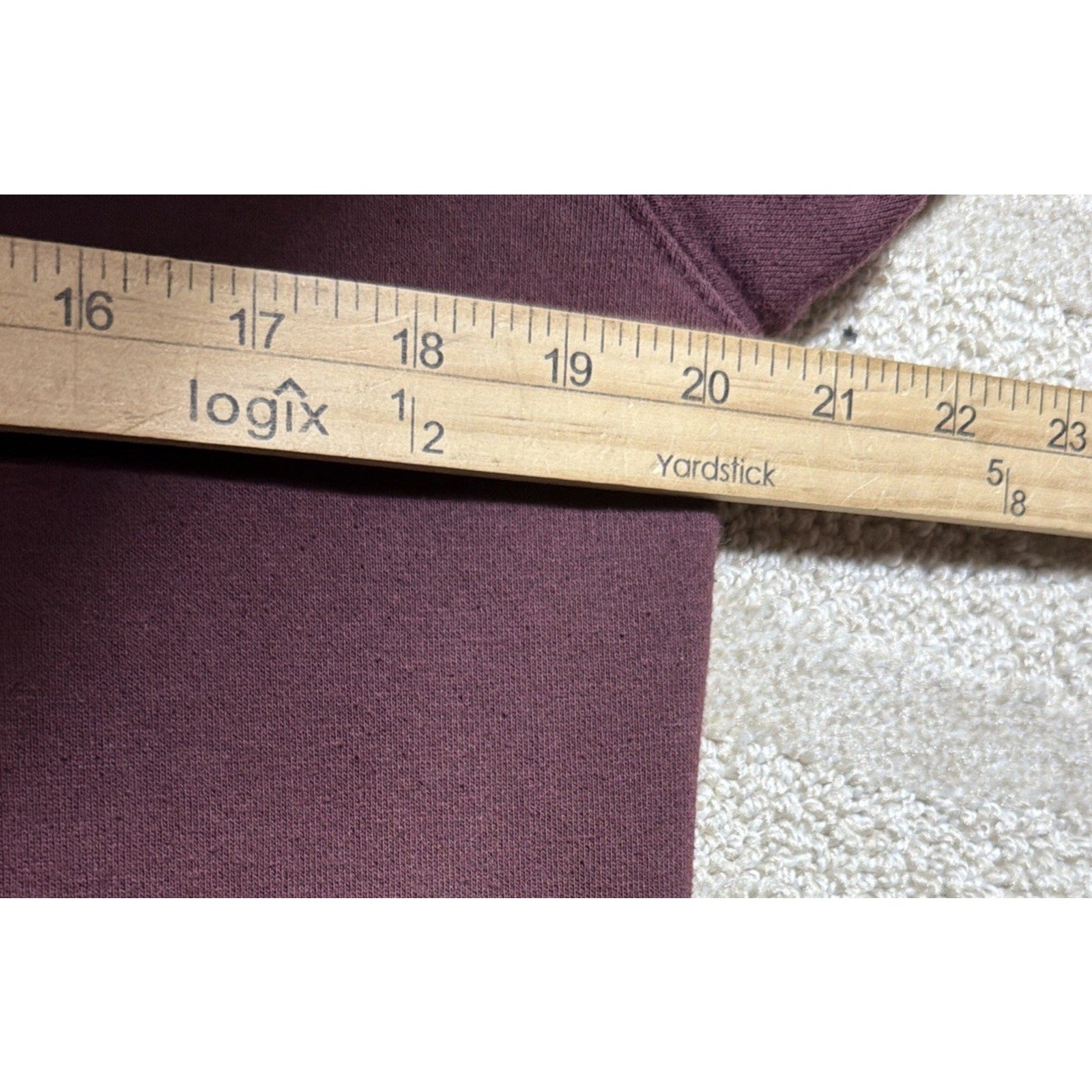 Eddie Bauer Soft Fleece Sweatshirt Shirt Crew Neck Burgundy Men's Size S