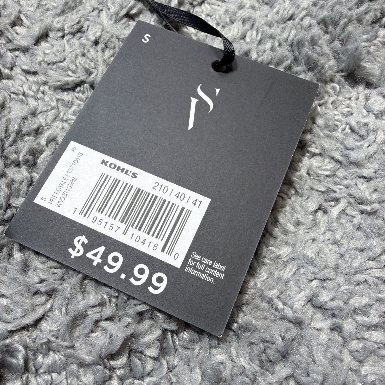 Women's S Simply Vera Vera Wang Snap Sweater Dolman Knitted Pullover NWT