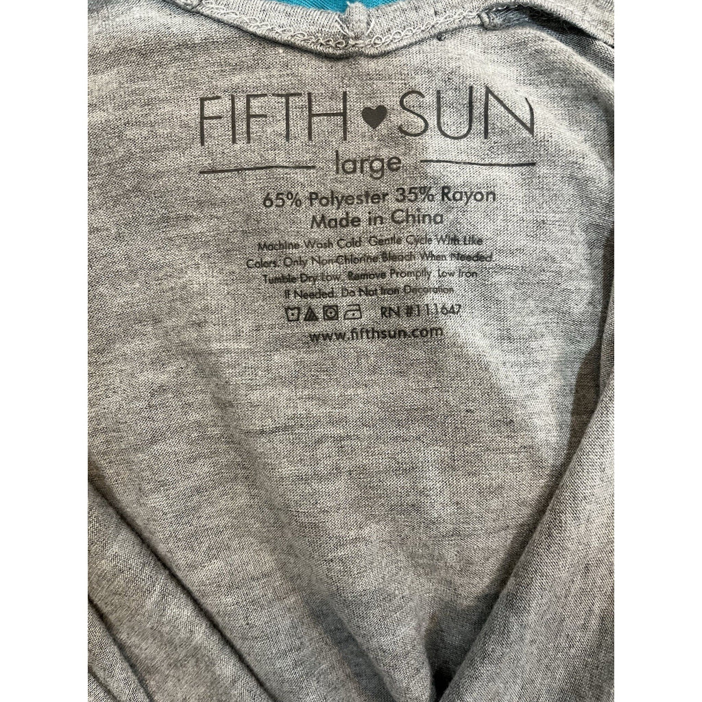 Fifth Sun Bed Buds Gray Floral Print Double Strap Tank Top Women’s Size Large