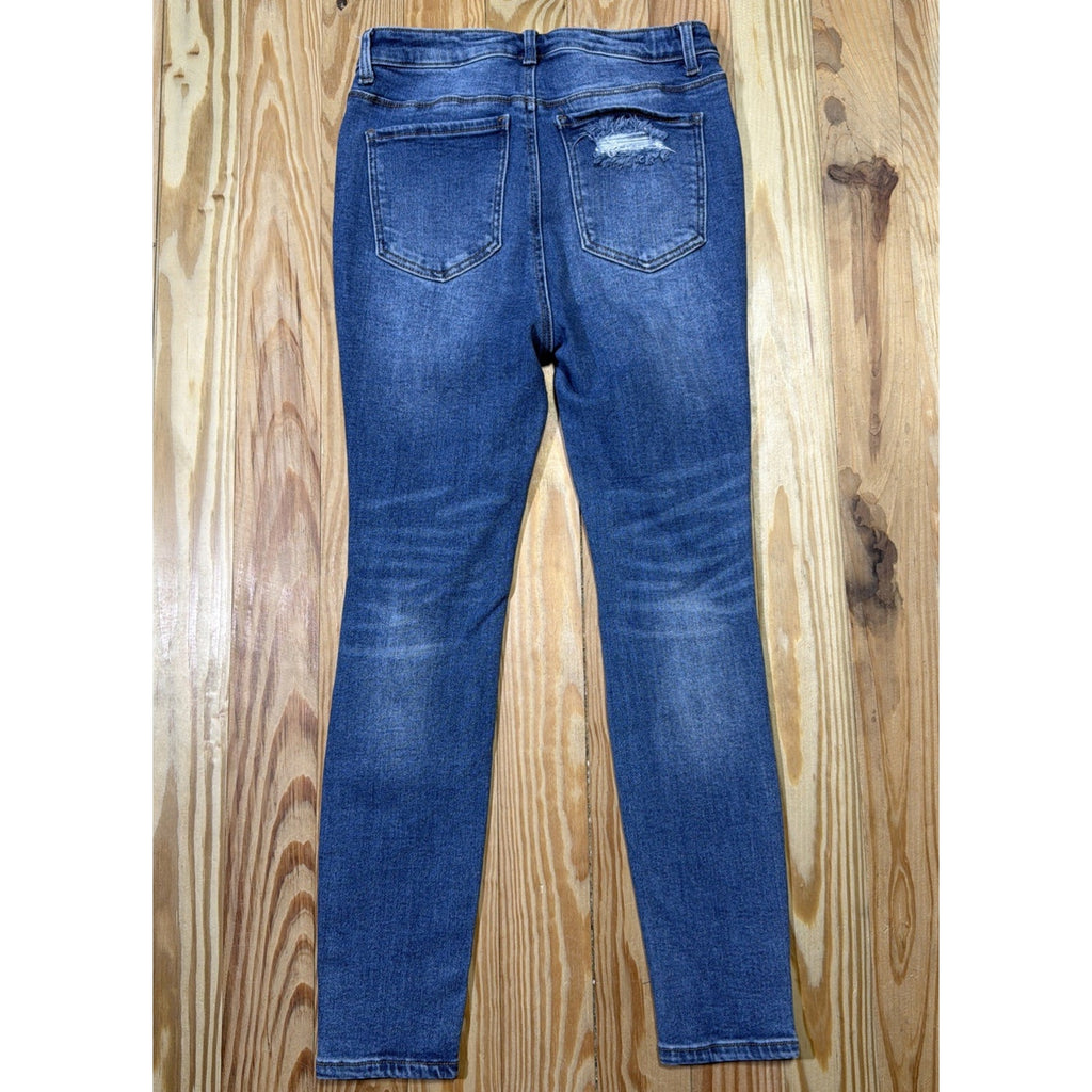 Wax Jean Women's Size 11/30 Hi-rise Skinny Distressed Stretch Denim Jeans