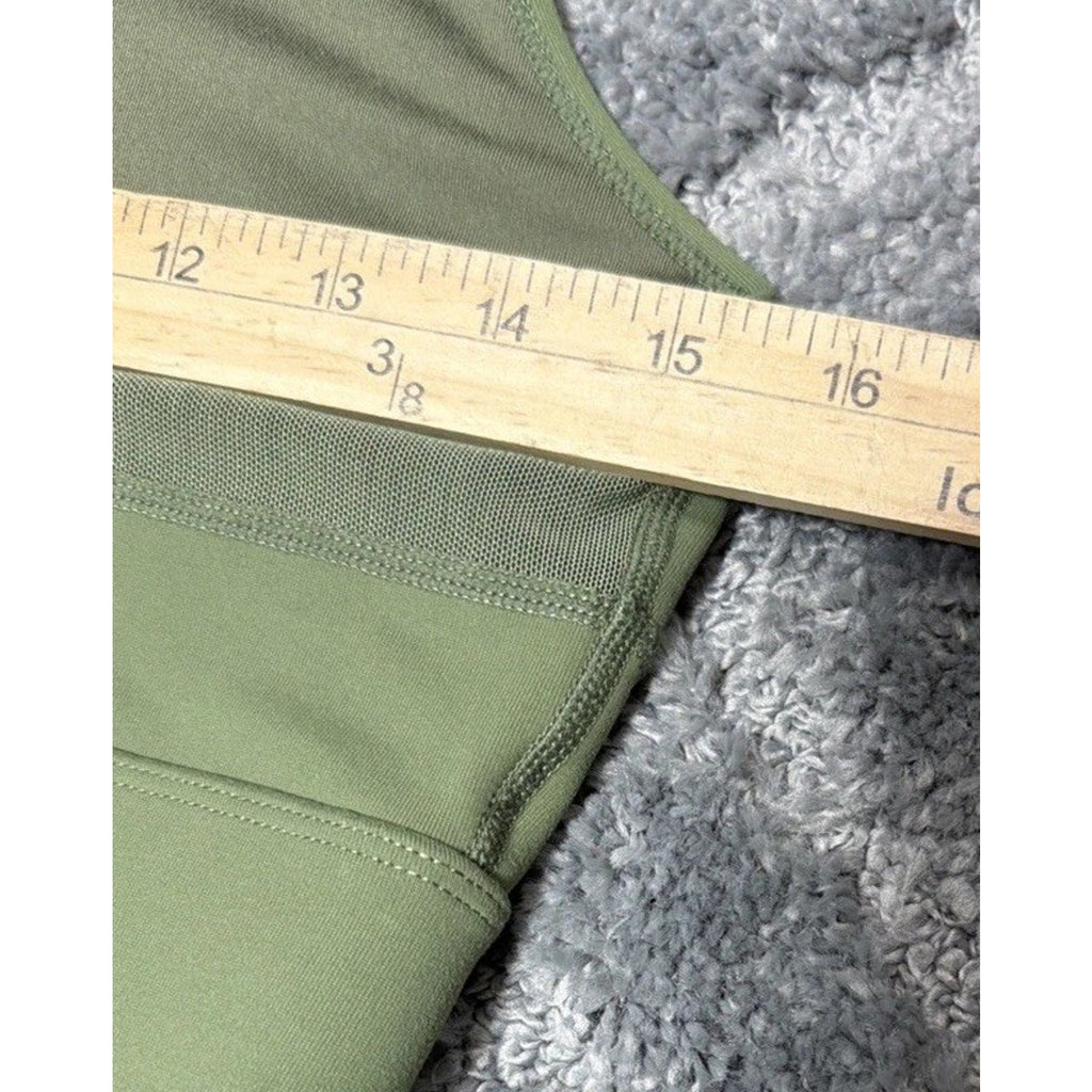 ZYIA Active Women's High Neck Zip Back All Star Sports Bra Green Size Small