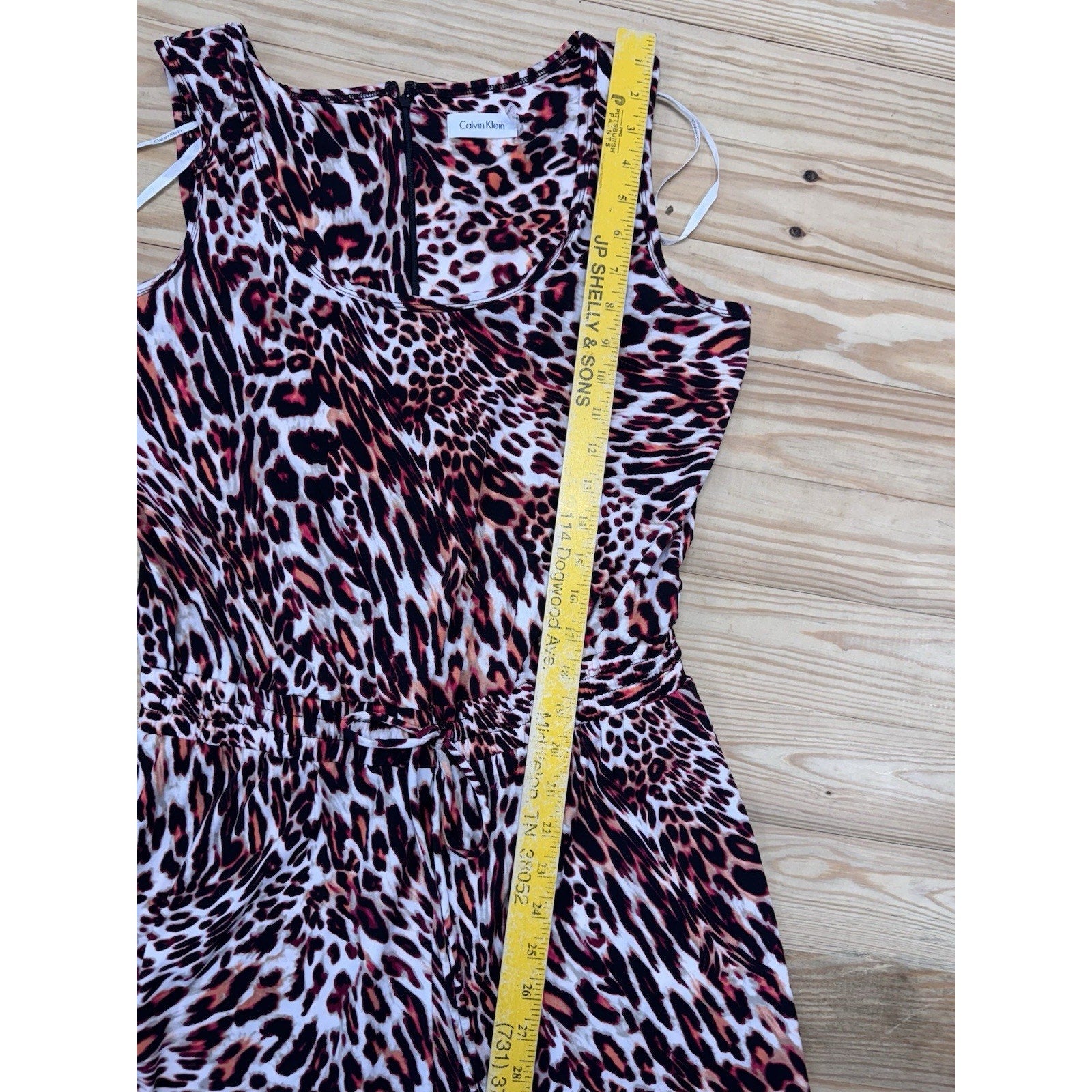 CALVIN KLEIN Sleeveless Black Pink Jumpsuit Romper Women’s Size 10 NWOT