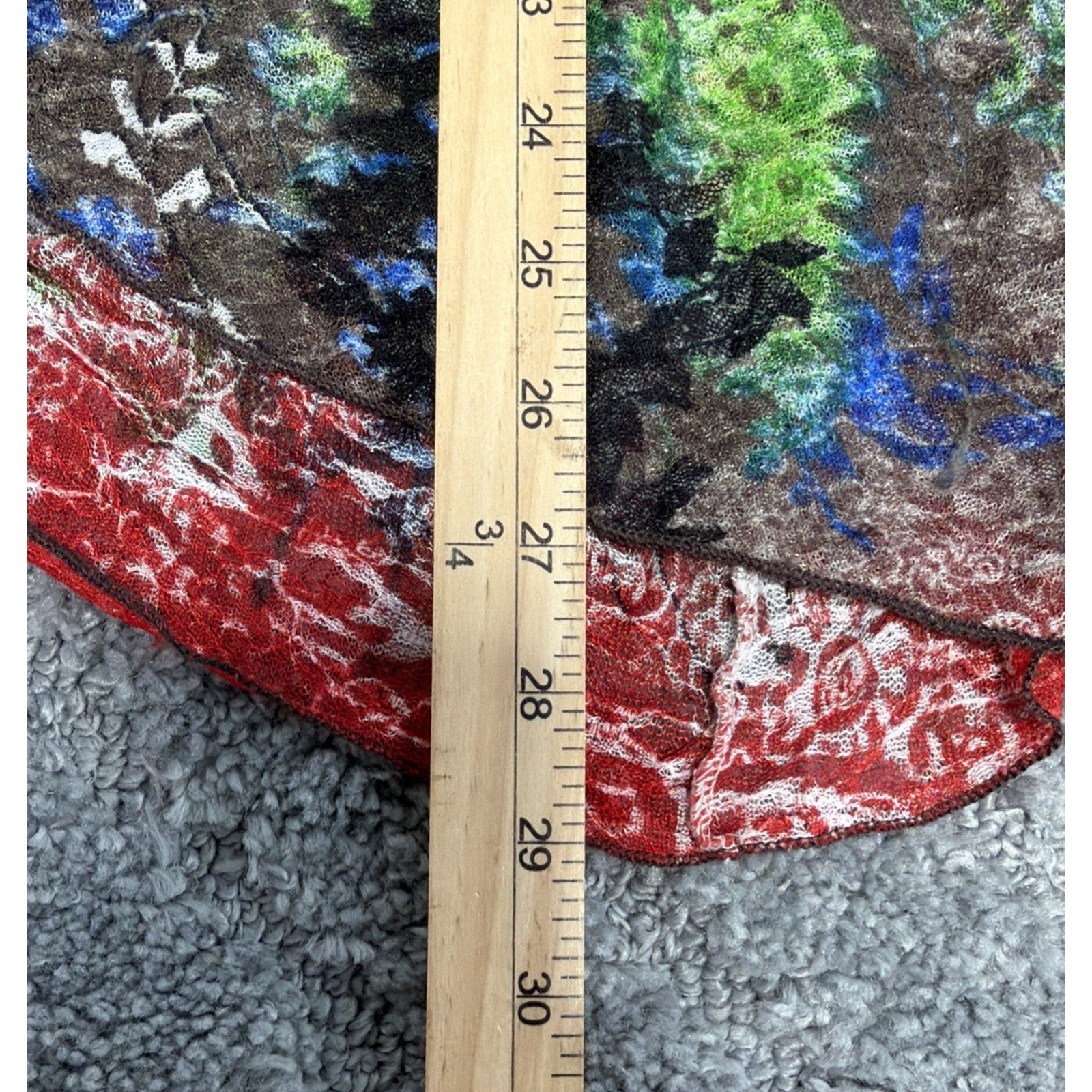 JENNIE & MARLIS Womens Floral Cardigan Flowy Artsy Lightweight Size XL Made USA