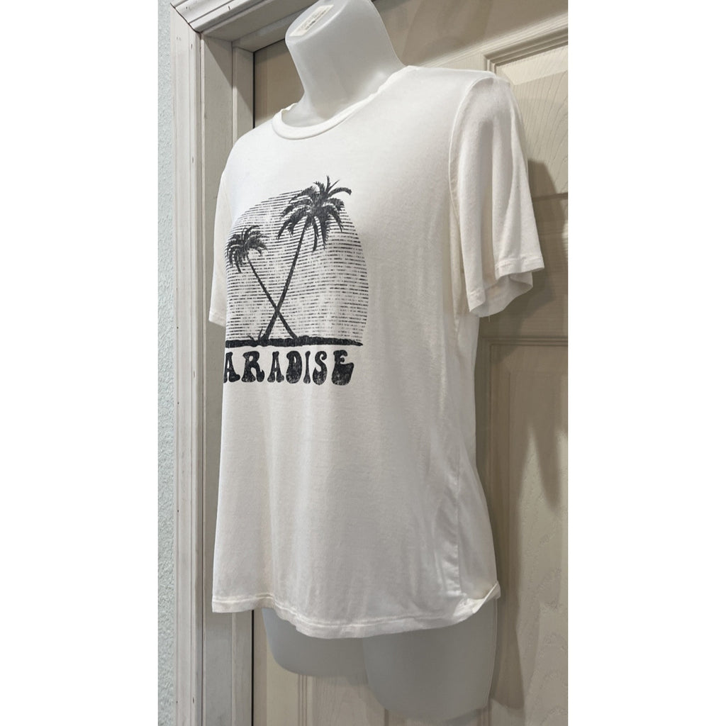 Le Lis Super Soft Bamboo Made Paradise Graphic T-Shirt Size M