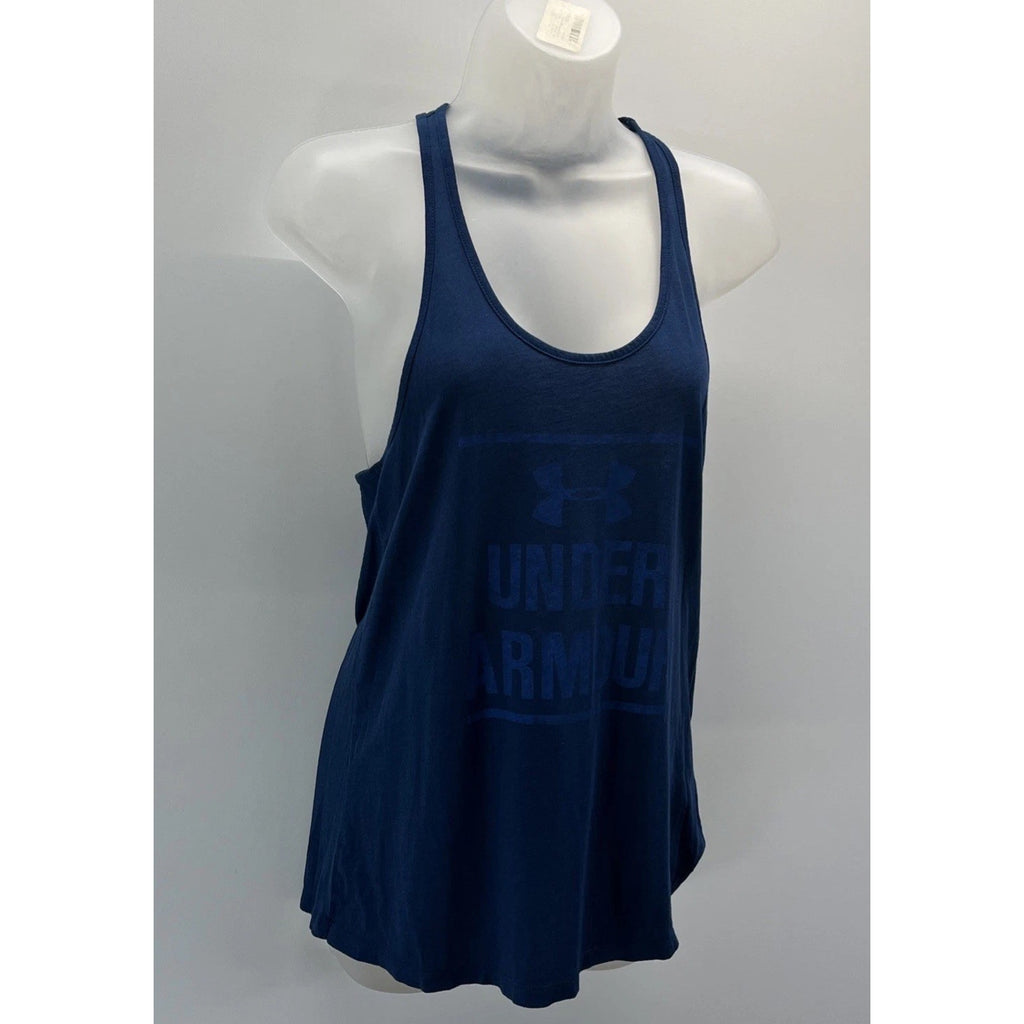 Under Armour navy blue Loose Heat Gear racerback tank Size Medium