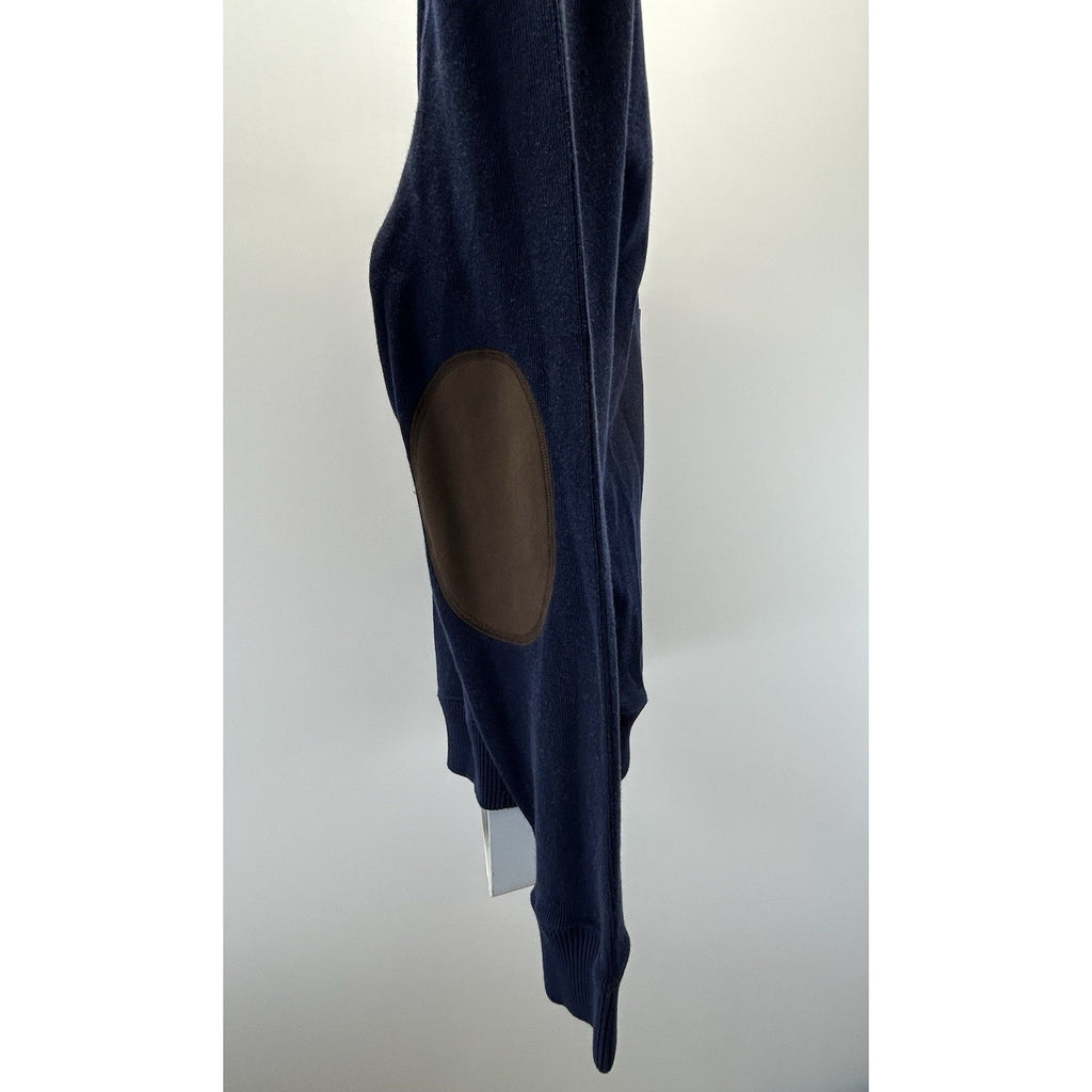 Daniel Cremieux Sweater Mens Medium Elbow Patches Reversible 1/4 Zip $95 NEW.