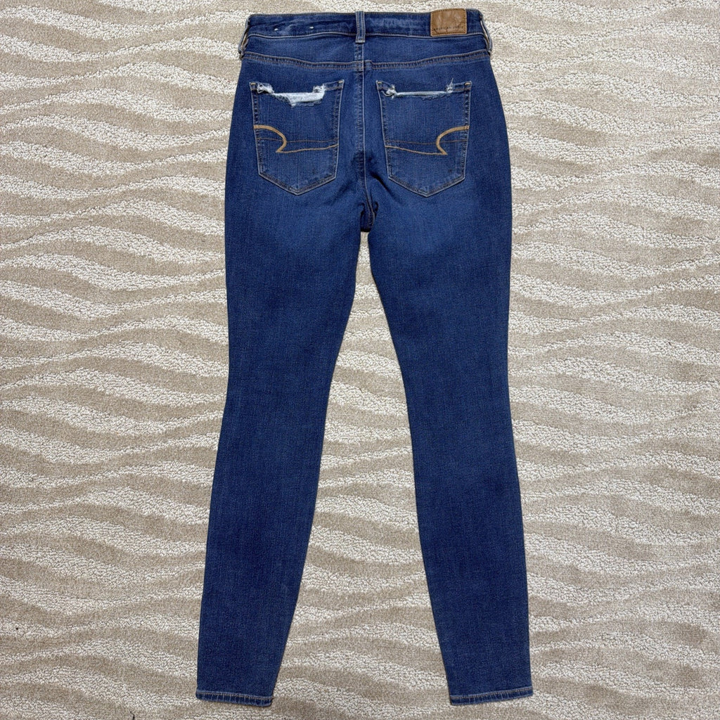 American Eagle Women's The Dream Jean Super Hi-Rise Stretch Denim Blue Jeans