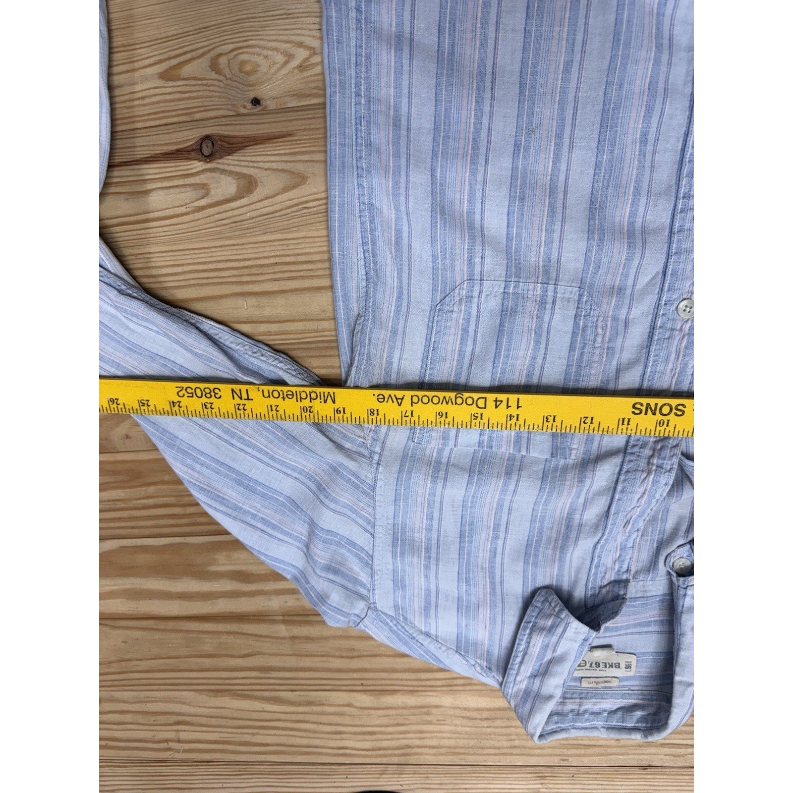 BKE Buckle Men’s S Striped Slim Fit Longsleeve Shirt