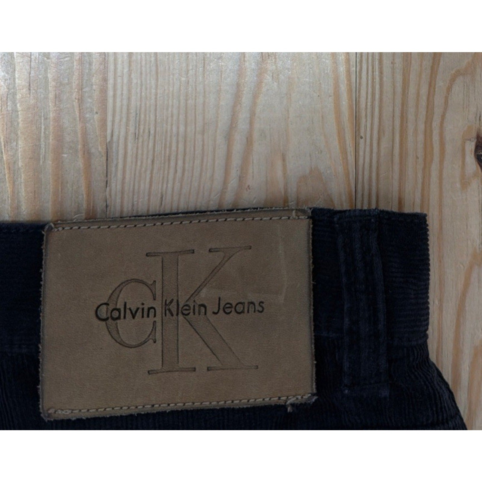 Vintage Calvin Klein Jeans Black Corduroy Pants Women's Size 12 Tapered Straight