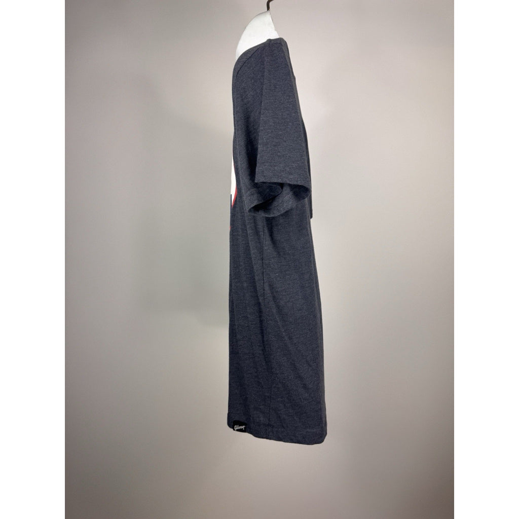 Gibson Shirt Men’s Medium Gray Nashville Guitar Unisex T-shirt Logo