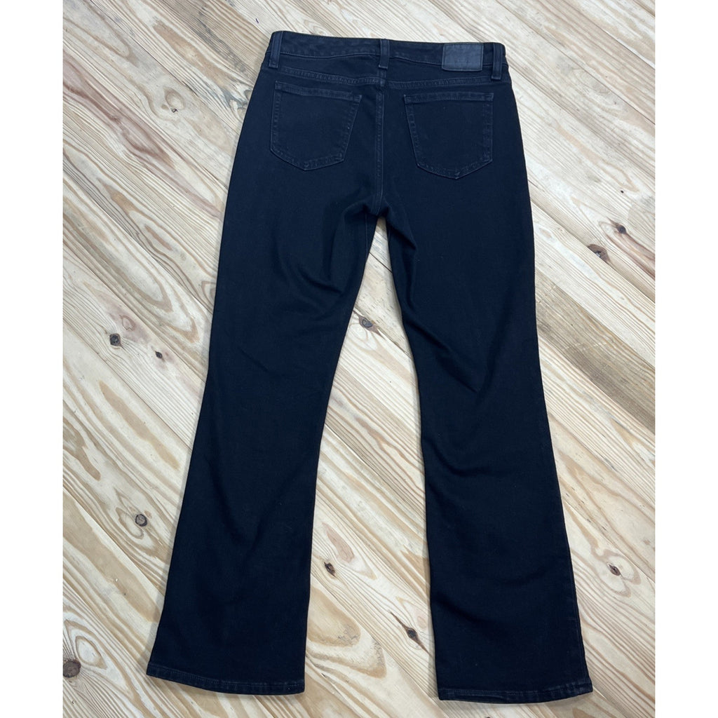 AERO Aeropostale Black Jeans Womens Reg Stretch Mid Rise Boot Cut Size 8 Short
