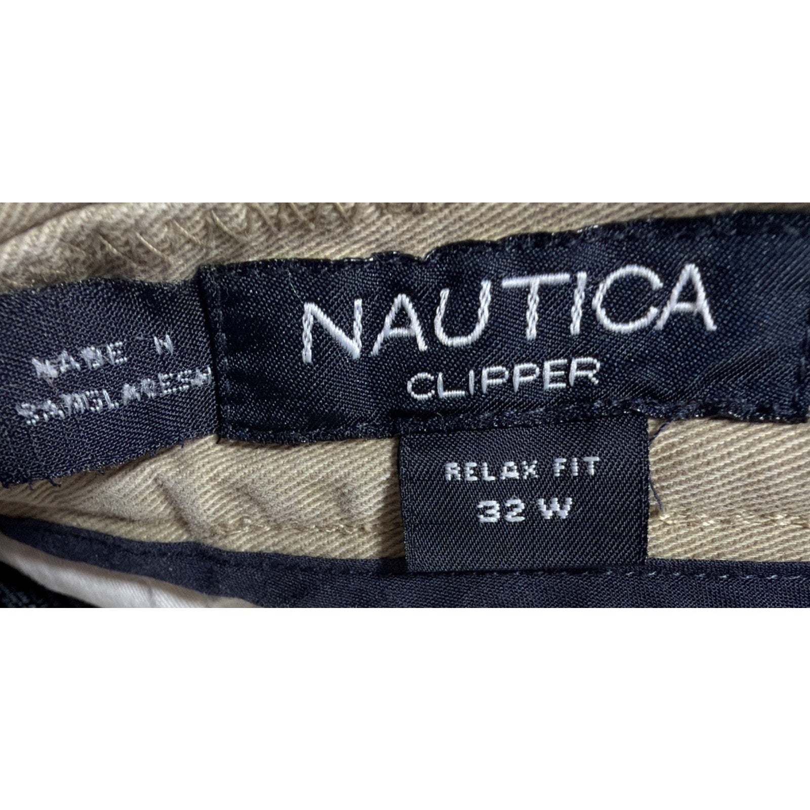 Nautica Clipper Mens Sz 32 Waist Light Brown Khaki Cargo Shorts