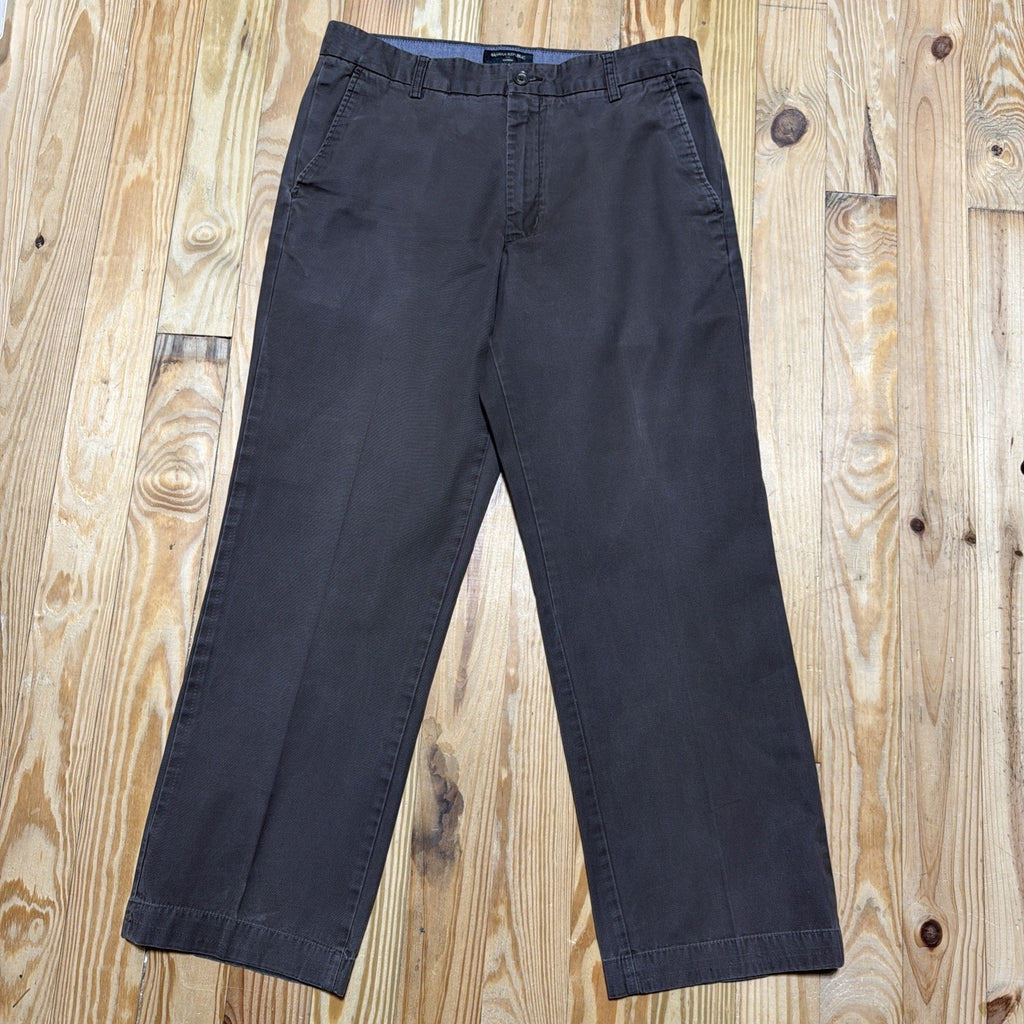 Banana Republic Chino Dawson Pants Men’s Flat Front Performance Brown Size 34x30