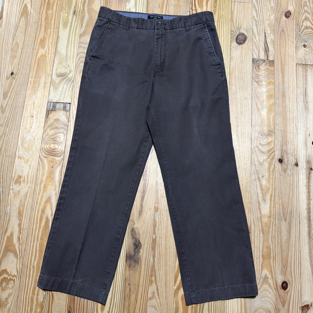 Banana Republic Chino Dawson Pants Men’s Flat Front Performance Brown Size 34x30