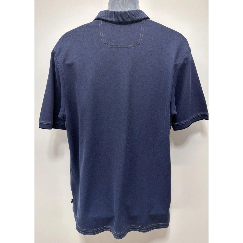 Tommy Bahama Supima Polo Shirt L Blue Golf Preppy Beach Short Sleeve
