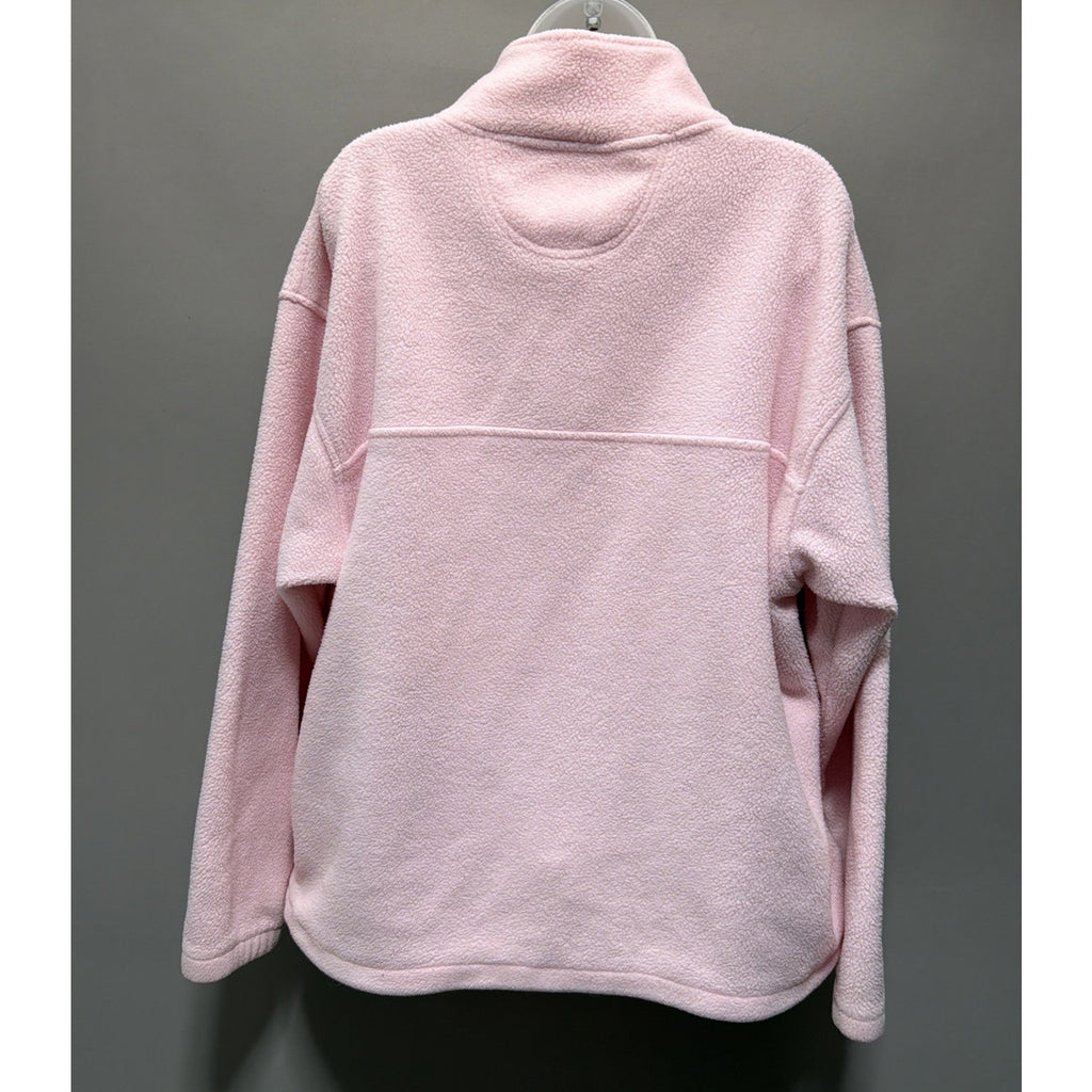 BIG DOGS Polar Dogs 1/4 Zip Soft Sweatshirt Fleece Women's Size L Pink Pullover
