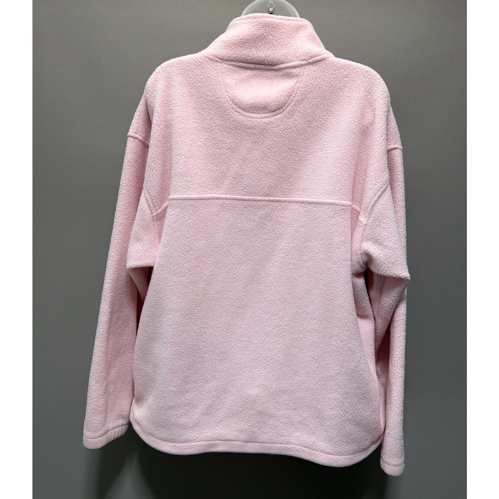 BIG DOGS Polar Dogs 1/4 Zip Soft Sweatshirt Fleece Women's Size L Pink Pullover