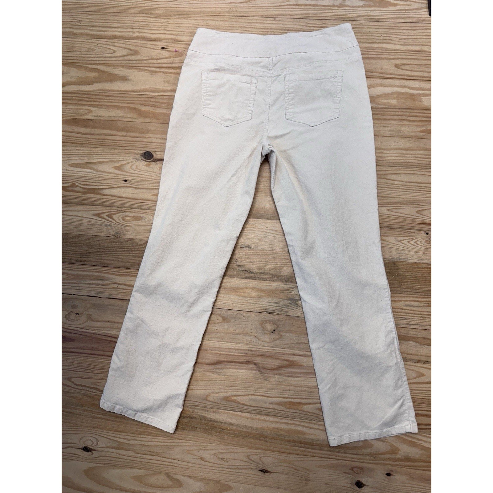 Chadwicks Ivory Wide Leg Stretch Corduroy Pants Women’s Size 14