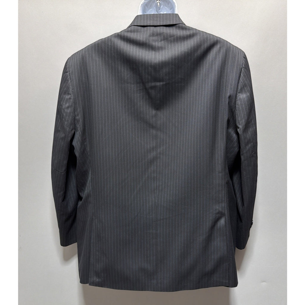 New! Calvin Klein Dark Gray Skinny Fit Stripe Suit JACKET Size 48R