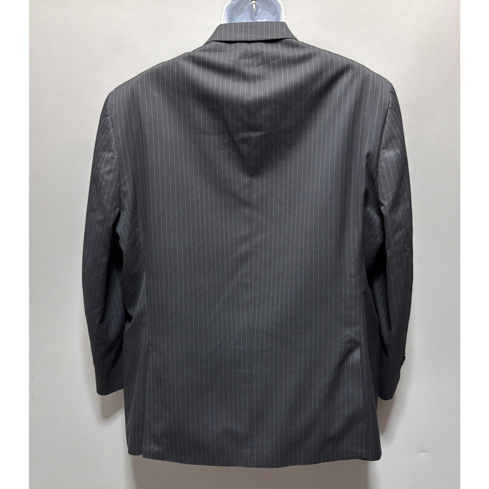New! Calvin Klein Dark Gray Skinny Fit Stripe Suit JACKET Size 48R