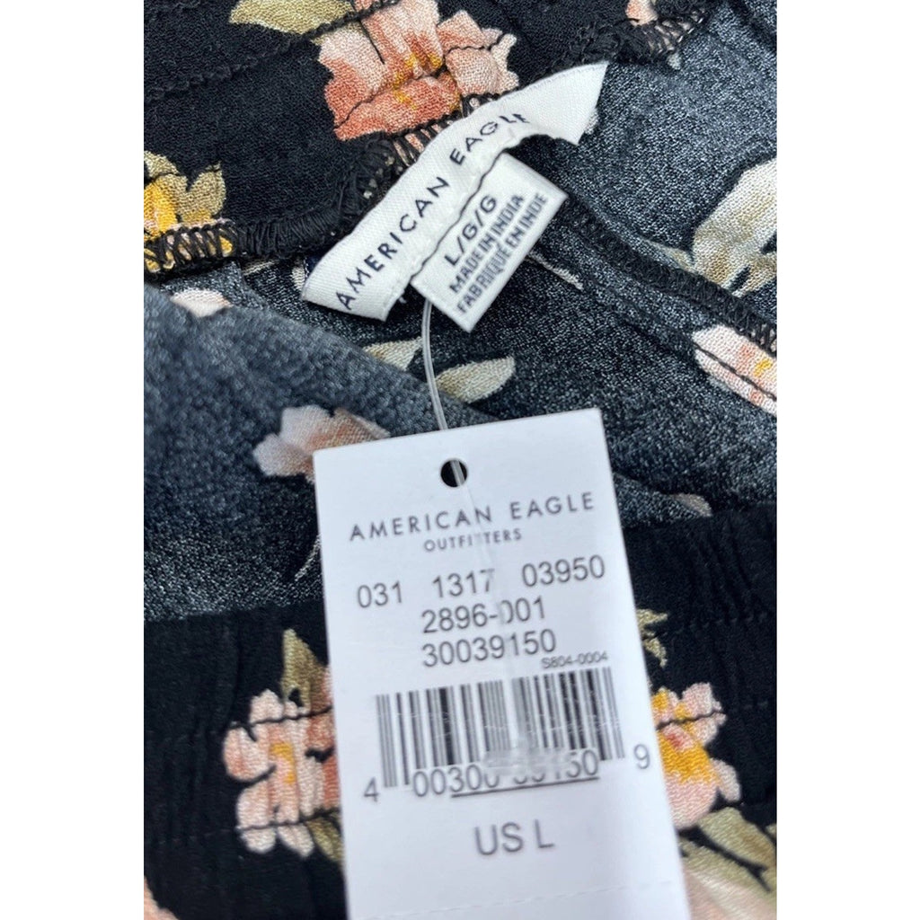 NWT American Eagle Floral Drawstring Flutter Shorts Size Large