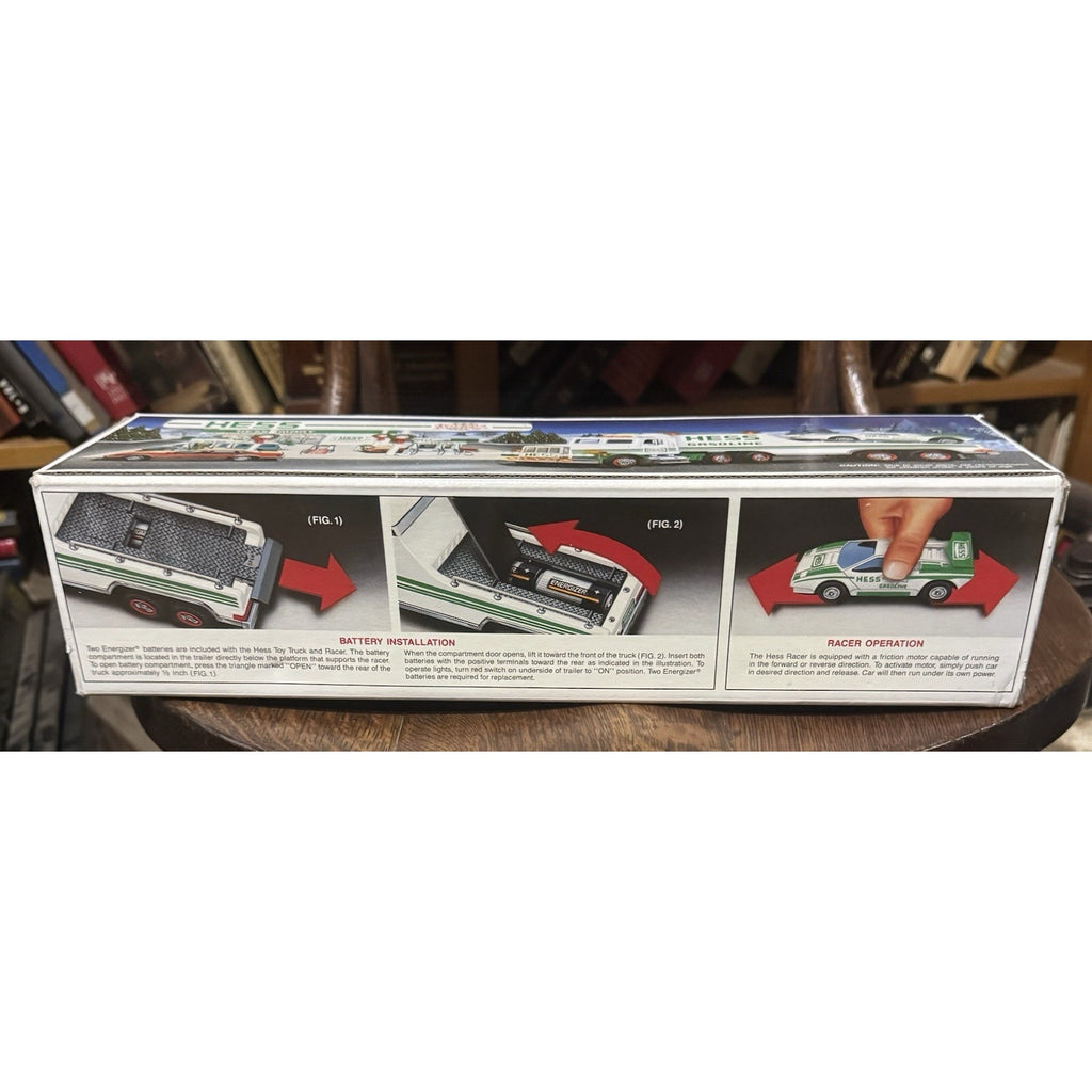 VINTAGE 1991 HESS GASOLINE LARGE TOY TRUCK AND RACER PROMOTIONAL TOY
