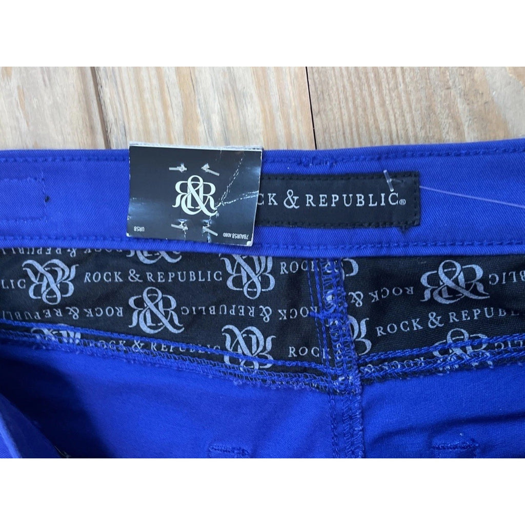 NWT Rock & Republic Blue Hamburg High Rise Stretch Denim Jeans Women’s Sz 16