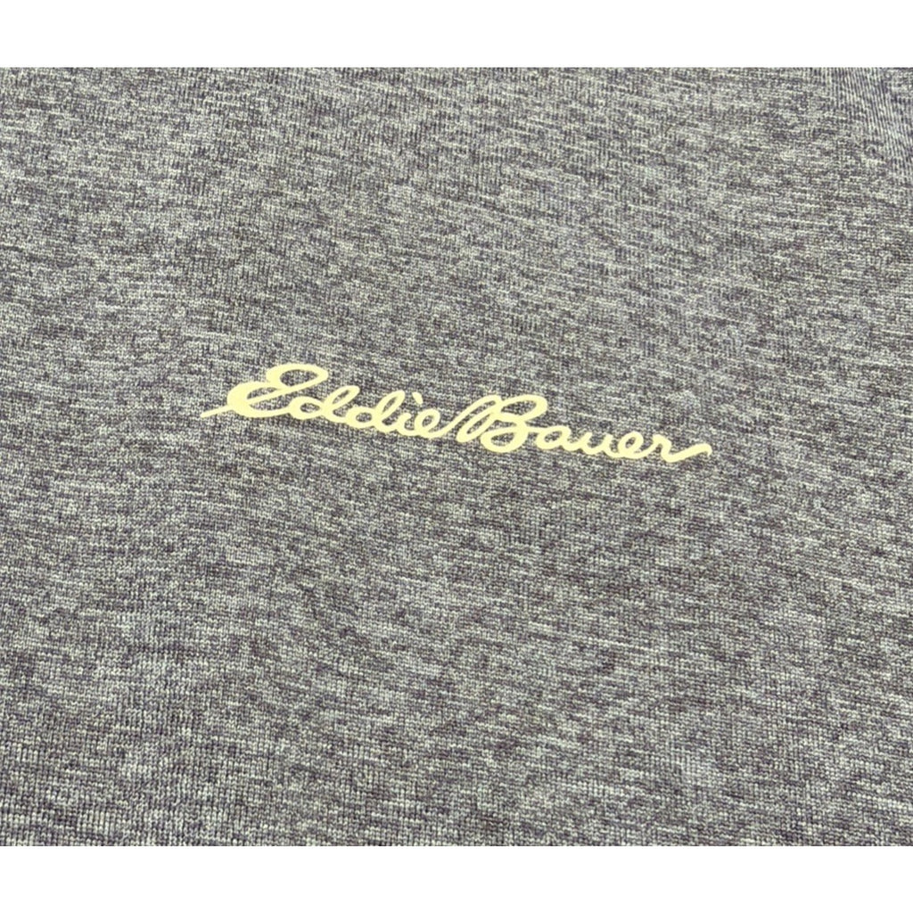Eddie Bauer Heathered Blue Free Dry Motion Crew Neck Long Sleeve Mens L