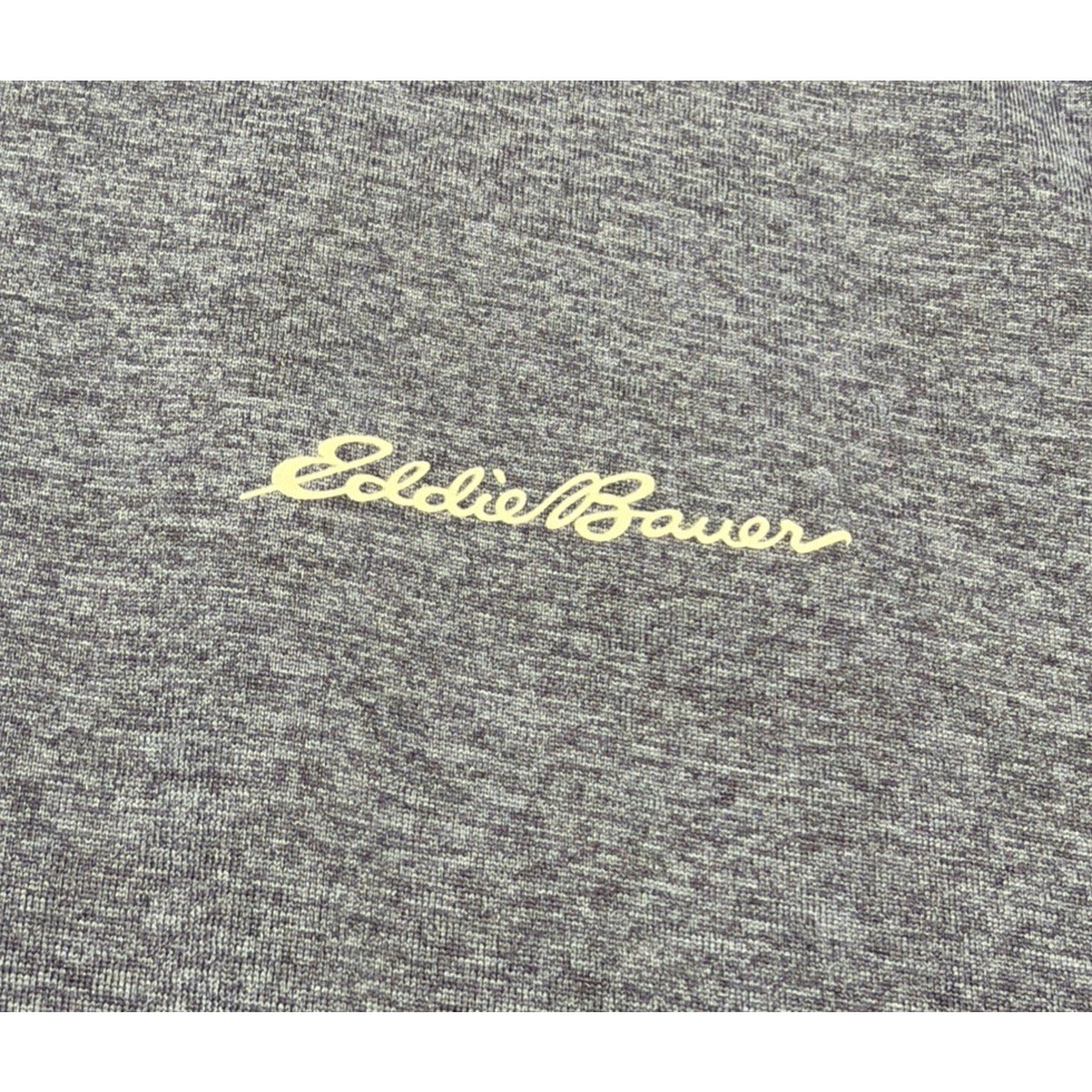 Eddie Bauer Heathered Blue Free Dry Motion Crew Neck Long Sleeve Mens L