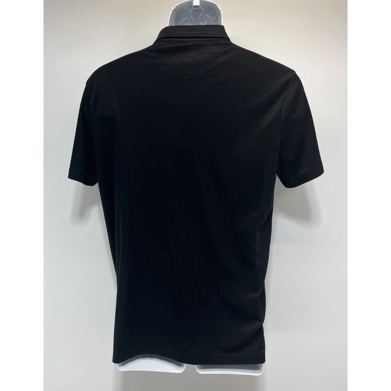 American Eagle Jersey Polo Shirt Mens M Black Short Sleeve Soft Preppy Casual