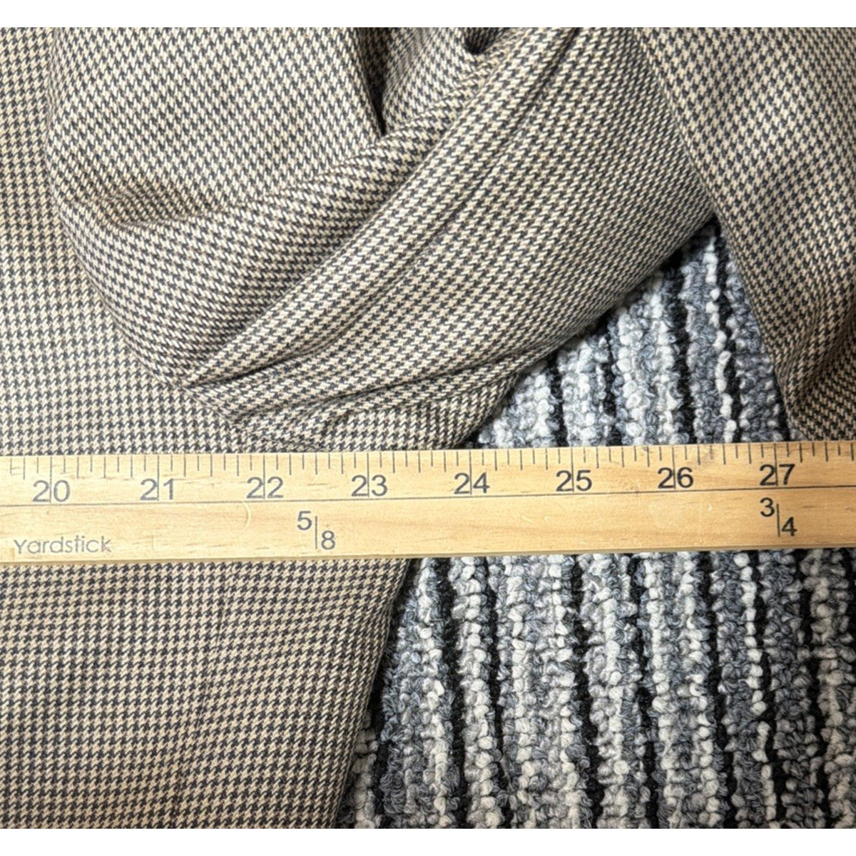 Jos A Bank Brown Houndstooth Mens 43 Lg 100% Wool Sport Coat Suit Jacket Blazer