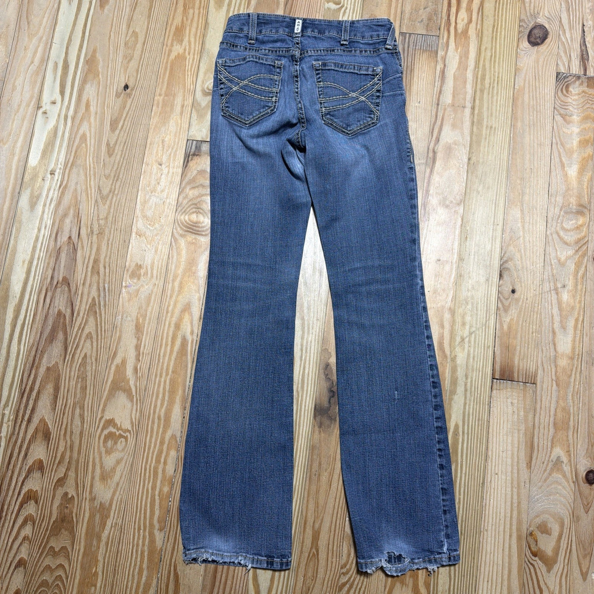 Ariat REAL Denim Womens Bootcut Jeans 27R Western Cowgirl Medium Wash Blue