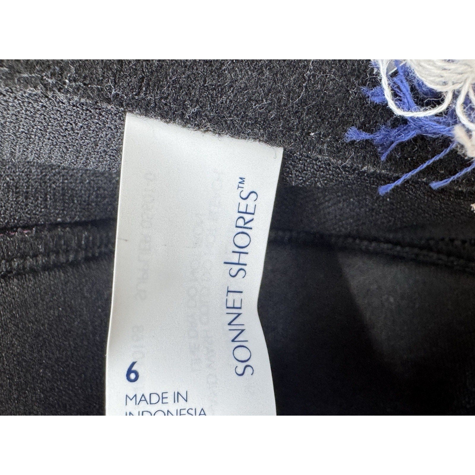 Sonnet Shores Bra Bikini Swimsuit Top Hawaiian Black Straps Women’s Size 6 NWT