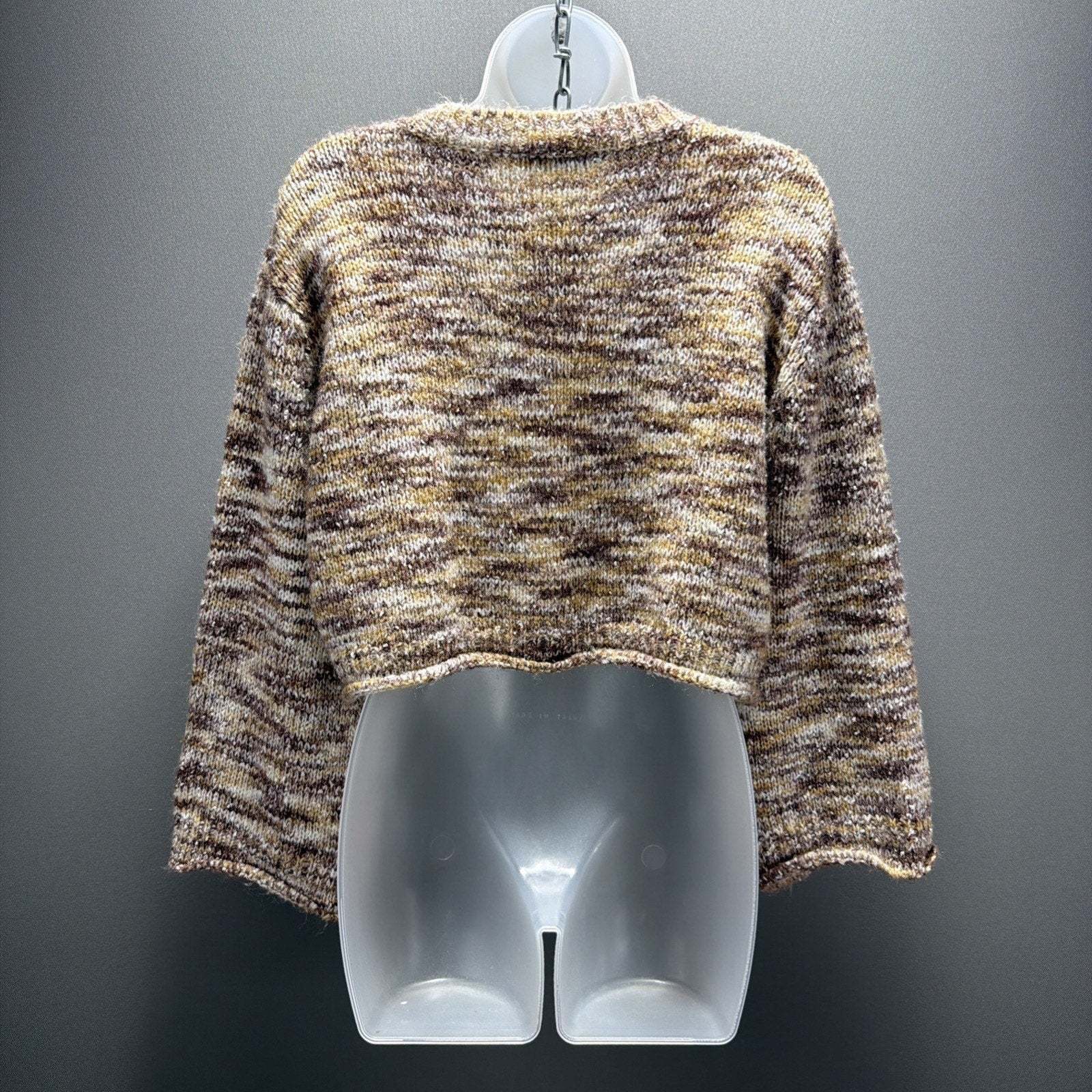 Sadie & Sage Knit Multicolor Oversized Cropped Sweater Size XS