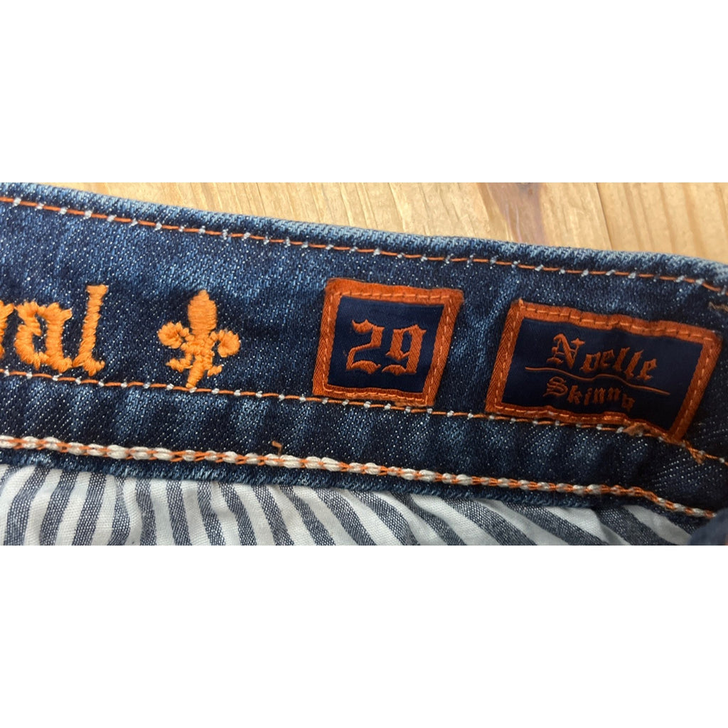 Rock Revival Womens Jeans Size 29 Studded Noelle Mid Rise Skinny Distressed