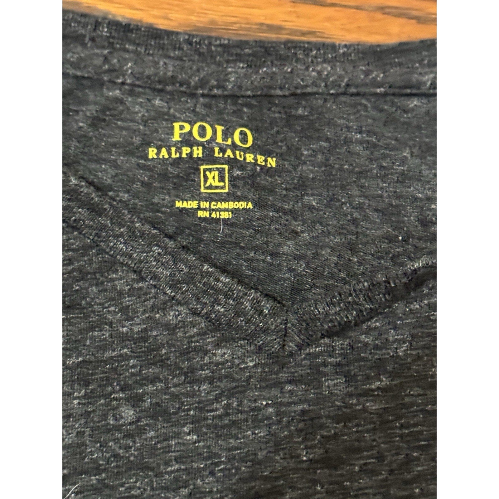 Polo Ralph Lauren Shirt Black Red Pony Long Sleeve Adult Men's X-Large Cotton