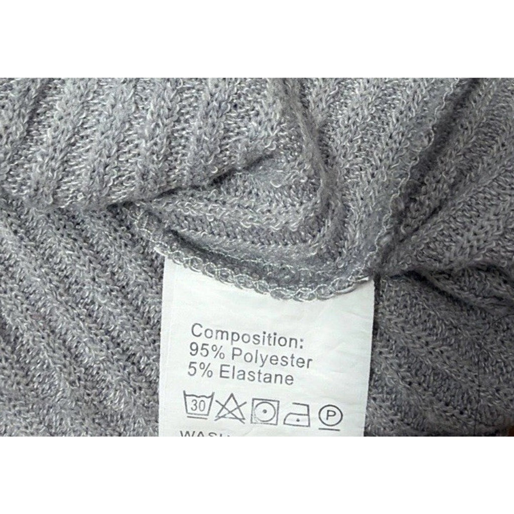 Ebizza Women's Sweater Long Sleeve V-Neck Gray Color .Size 6