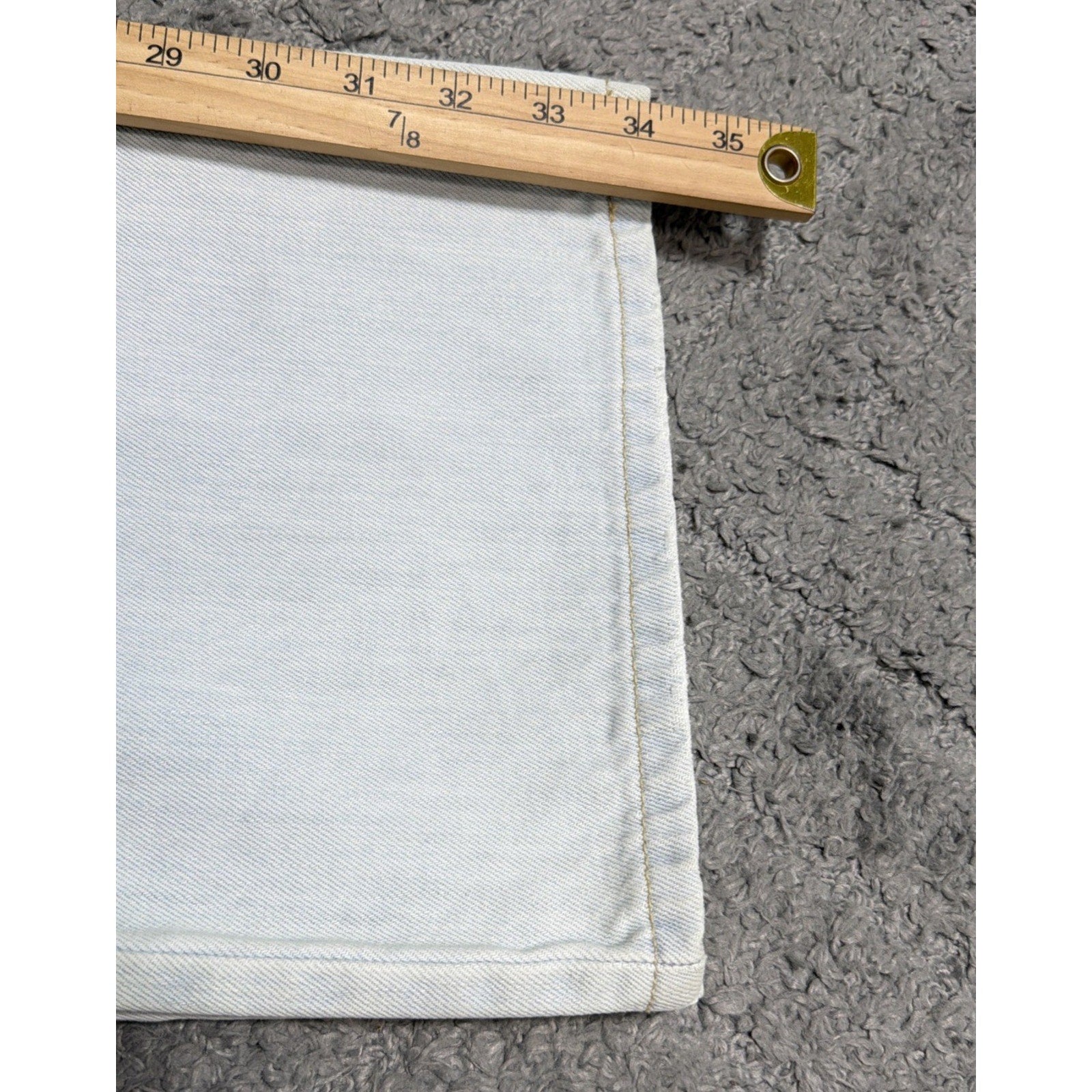 Kancan High Rise 90s Baggy Flare Jeans Distressed Button Fly 1/24 Measure 27x34