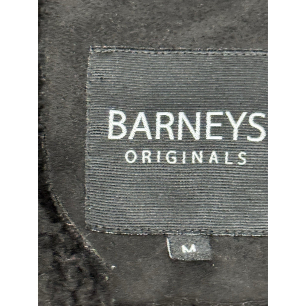 Men’s ‘Barneys Originals’ Faux Leather Shearling Bomber Jacket, Size Medium